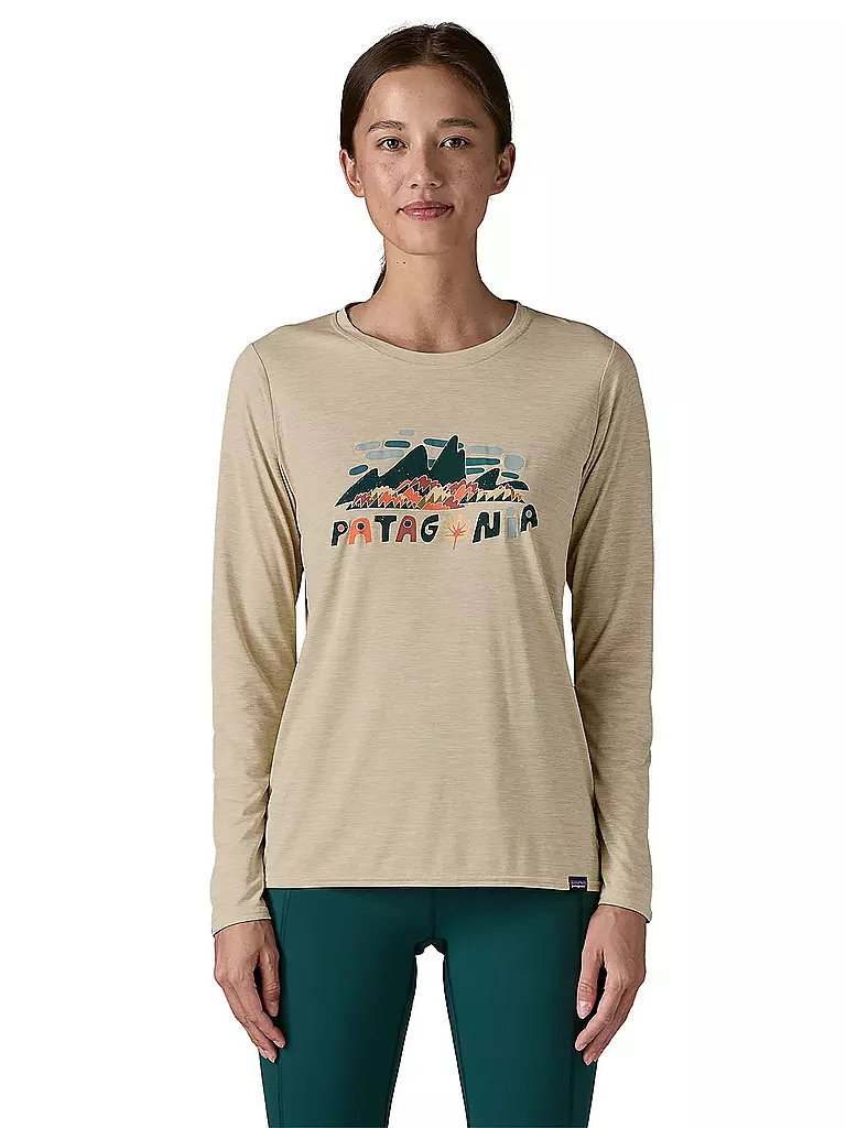 PATAGONIA | Damen Funktionsshirt Long-Sleeved Capilene® Cool Daily Graphic | beige