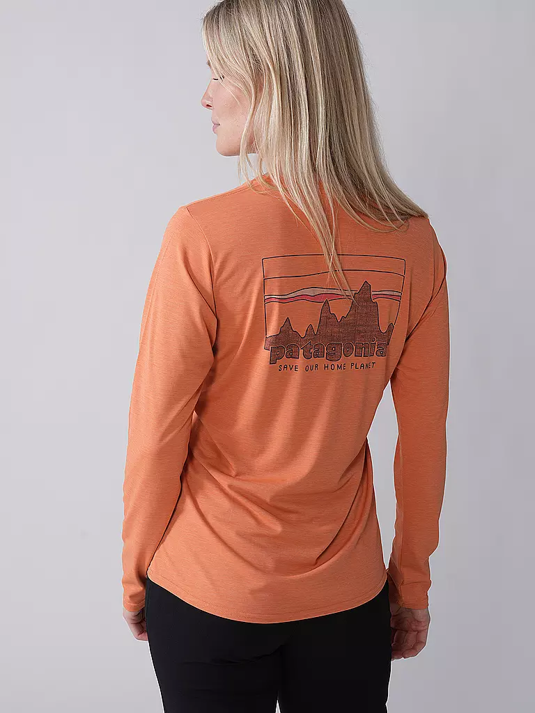 PATAGONIA | Damen Funktionsshirt Long-Sleeved Capilene® Cool Daily Graphic | orange