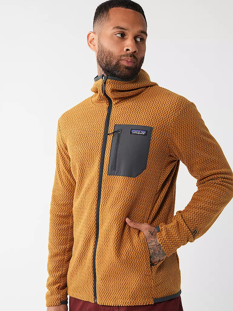 PATAGONIA | Herren Fleecejacke R1® Air Full-Zip Hoodie | camel