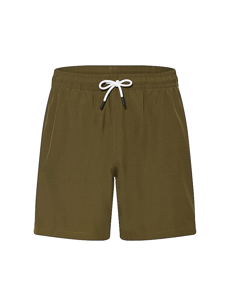 PAUL PAUL Herren Badeshorts Solid olive | S, olive