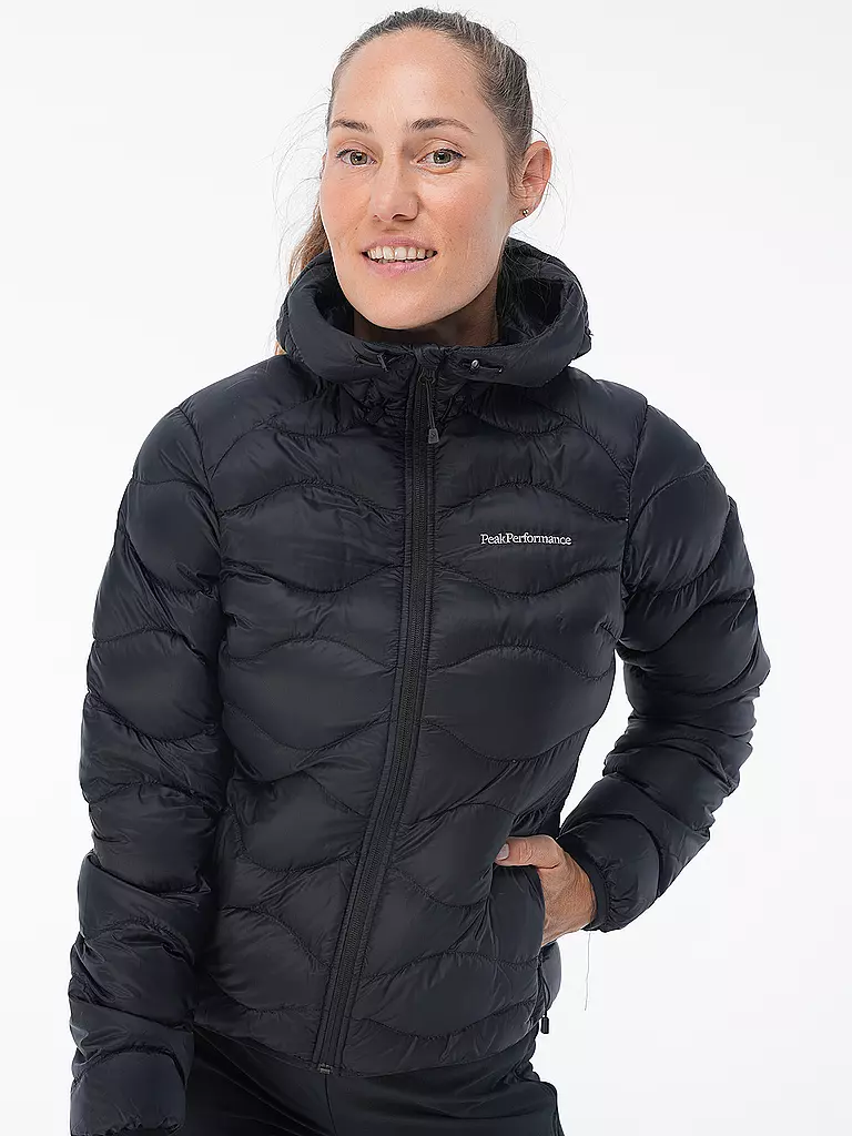 PEAK PERFORMANCE | Damen Freizeitjacke Helium Down Hoodie | schwarz