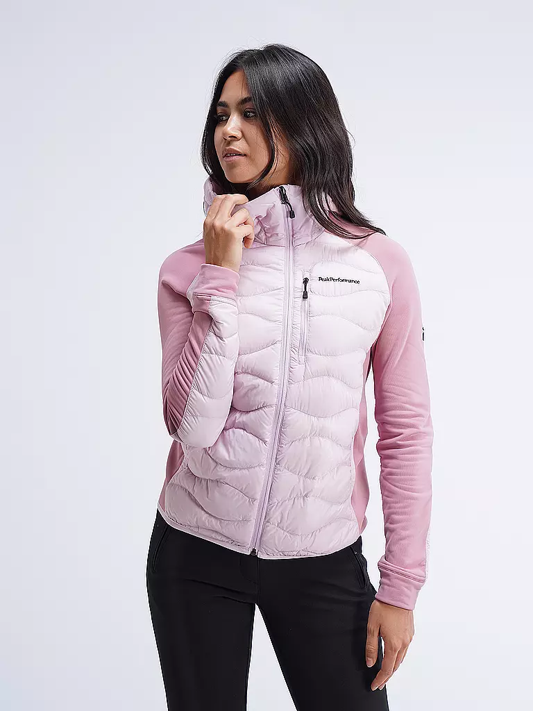 PEAK PERFORMANCE | Damen Freizeitjacke Helium Down Hybrid Hoodie | rosa