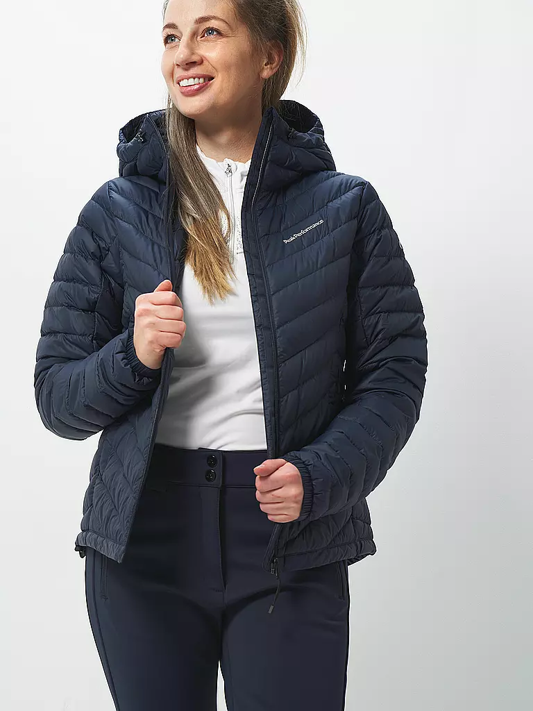 PEAK PERFORMANCE | Damen Winterjacke Frost Down Hoodie | blau