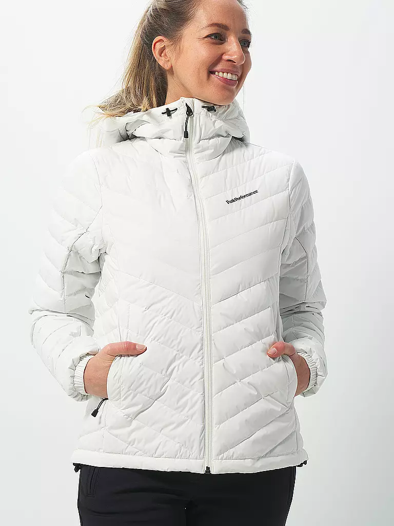 PEAK PERFORMANCE | Damen Winterjacke Frost Down Hoodie | weiß