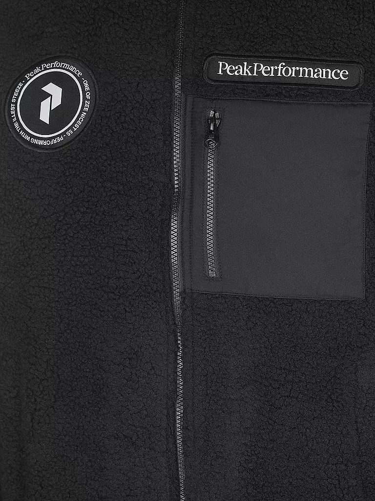 PEAK PERFORMANCE | Herren Fleecejacke Patch  | schwarz