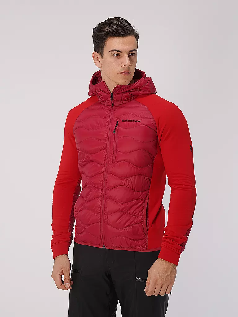 PEAK PERFORMANCE | Herren Freizeitjacke Helium Down Hybrid Hoodie | rot