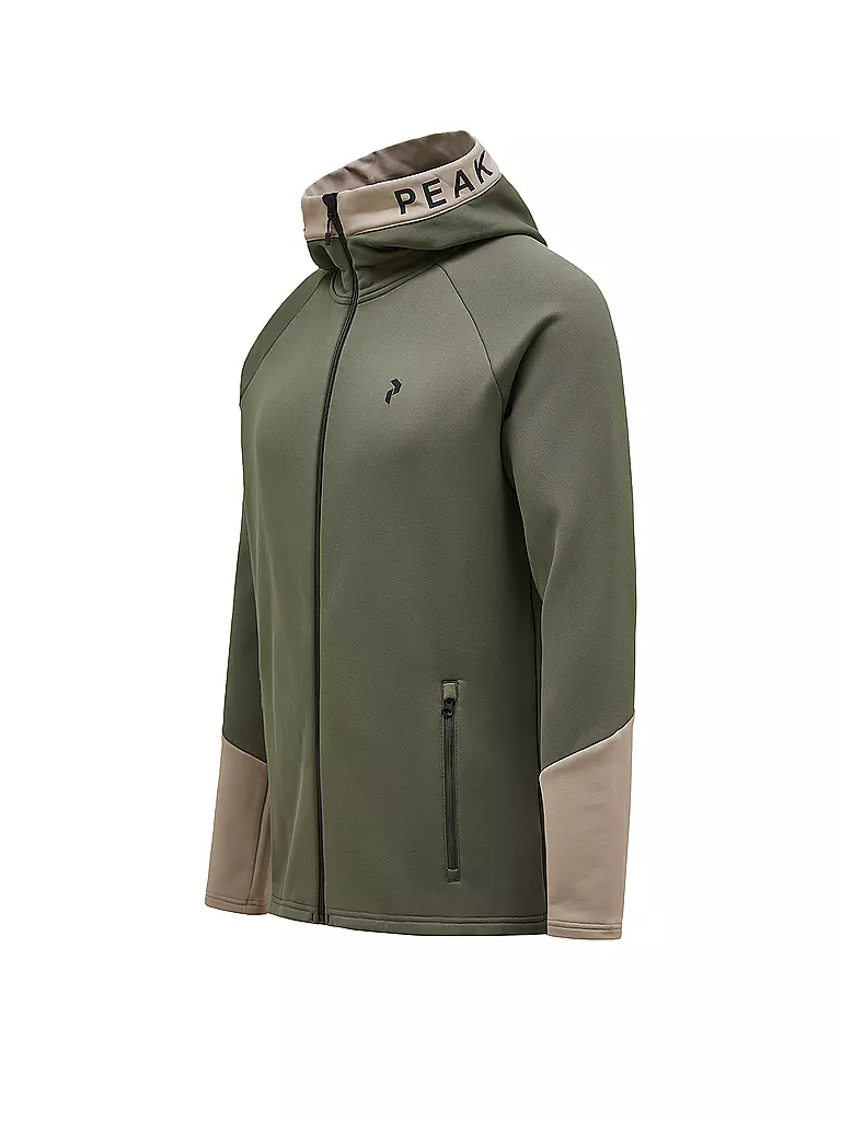 PEAK PERFORMANCE | Herren Unterziehjacke Rider Zip Hood | dunkelgrün