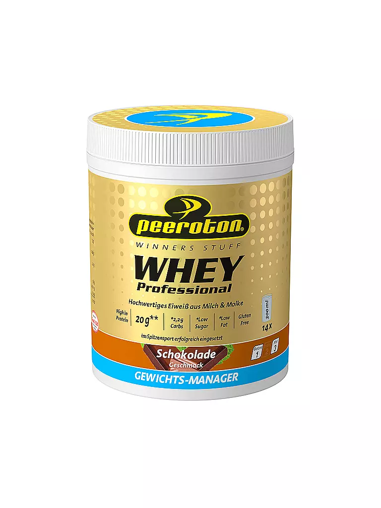 PEEROTON | Eiweißpulver WHEY Professional Shake Schokolade 350g | gold