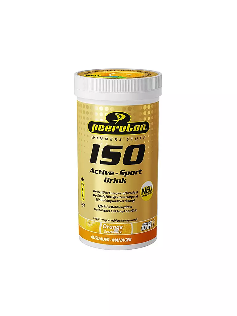 PEEROTON | ISO-Active-Sport Getränkepulver Orange 300g inkl. Trinkflasche | keine Farbe