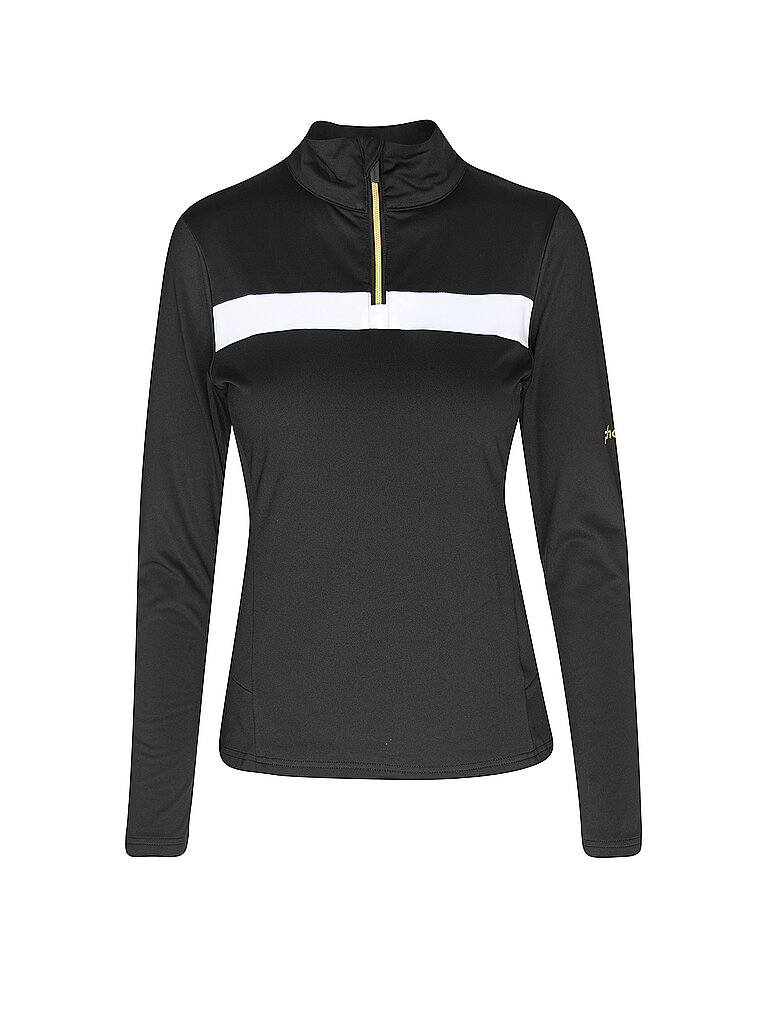 Phenix PHENIX Damen Unterzieh Zipshirt Gold Accent schwarz | 36, schwarz