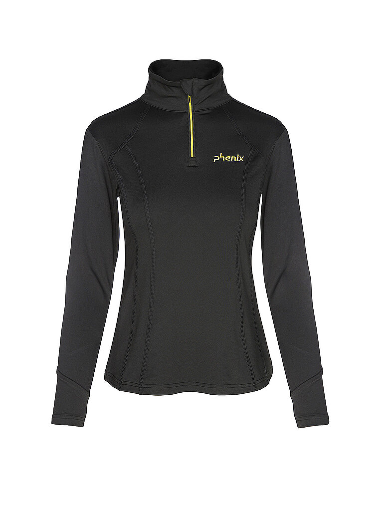 PHENIX Damen Unterzieh Zipshirt schwarz | 42