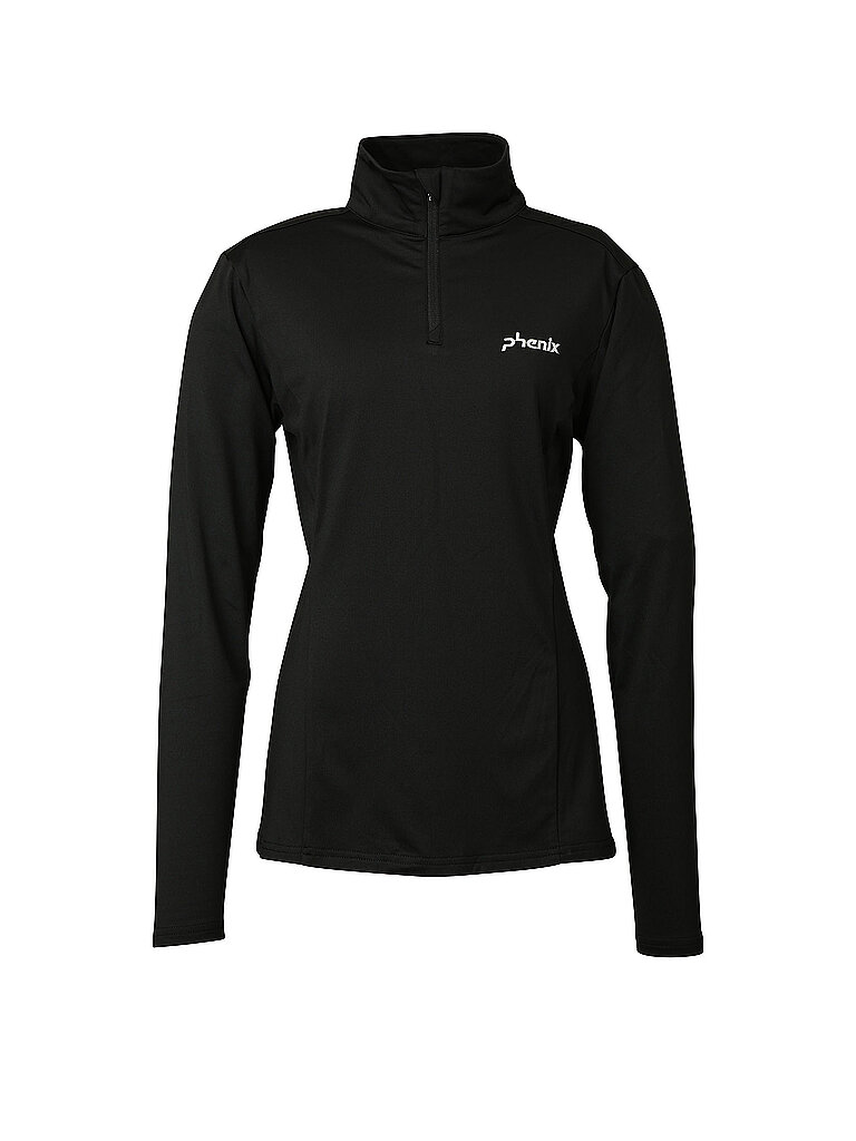 PHENIX Damen Unterzieh Zipshirt Basic Set In Sleeve 1/2 schwarz | 38
