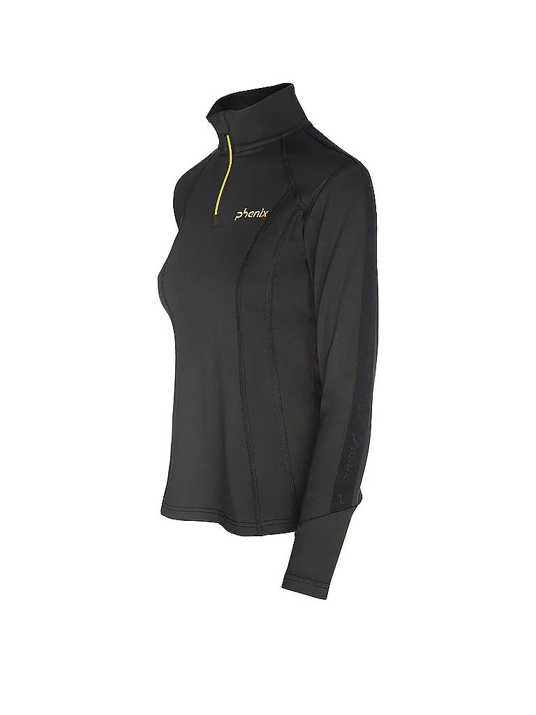 PHENIX | Damen Unterzieh Zipshirt | schwarz