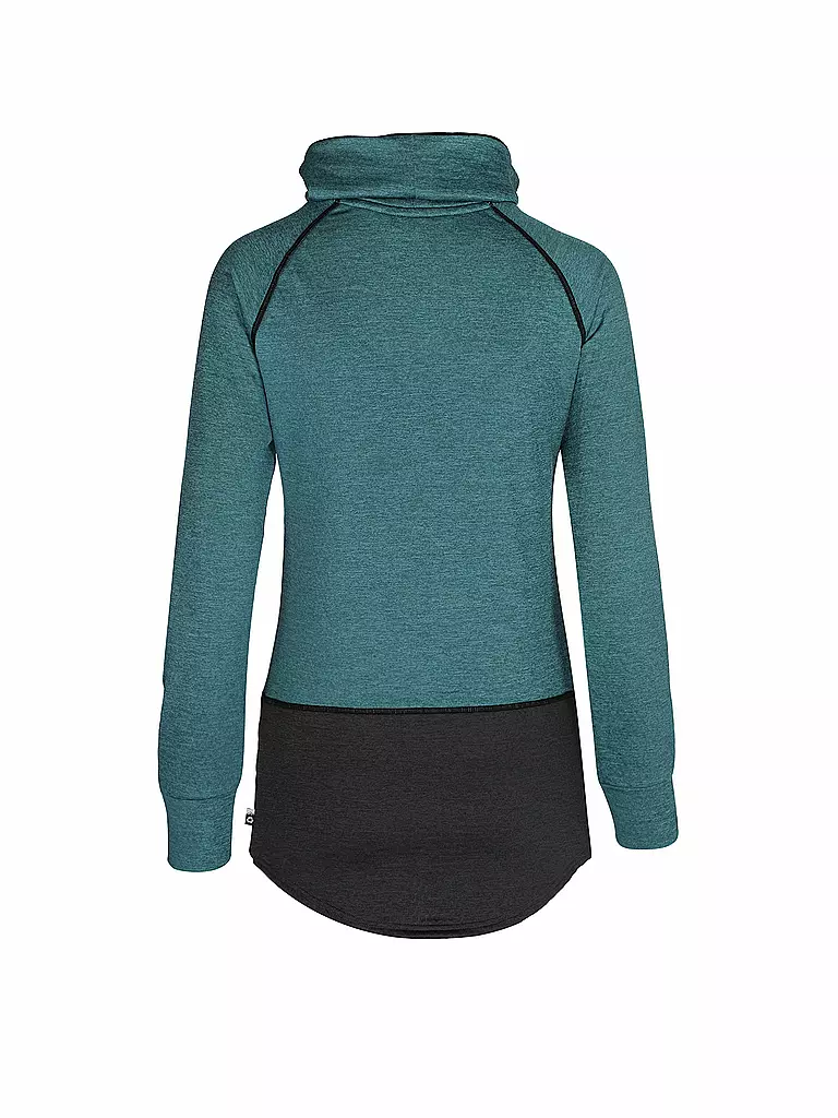 PICTURE | Damen Fleece Unterzieher Blossom Grid | petrol