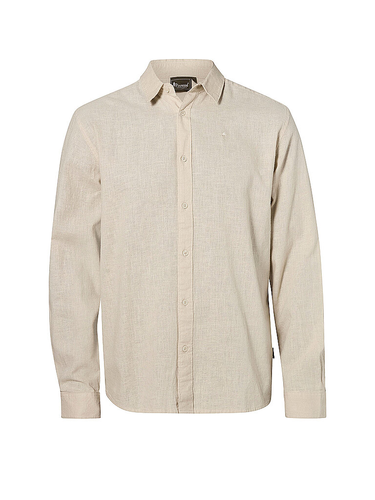 Pinewood PINEWOOD Herren Hemd Värnamo InsectSafe Hanf Mix beige | S, beige