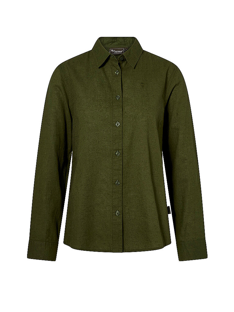 Pinewood PINEWOOD Damen Bluse Värnamo InsectSafe Hanf Mix olive | S, olive