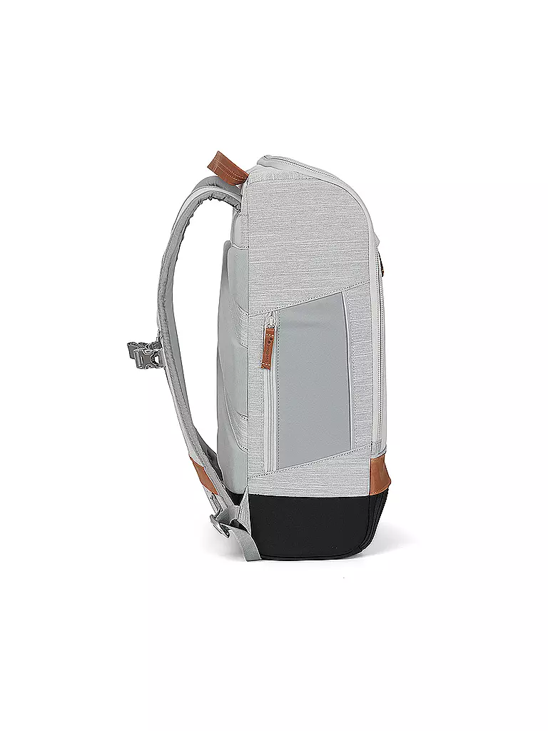 PINQPONQ | Rucksack Cubik Grand Vegan Leather | grau