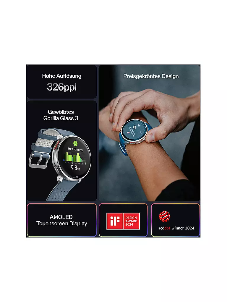 POLAR | GPS-Multisportuhr Vantage V3 S-L | blau