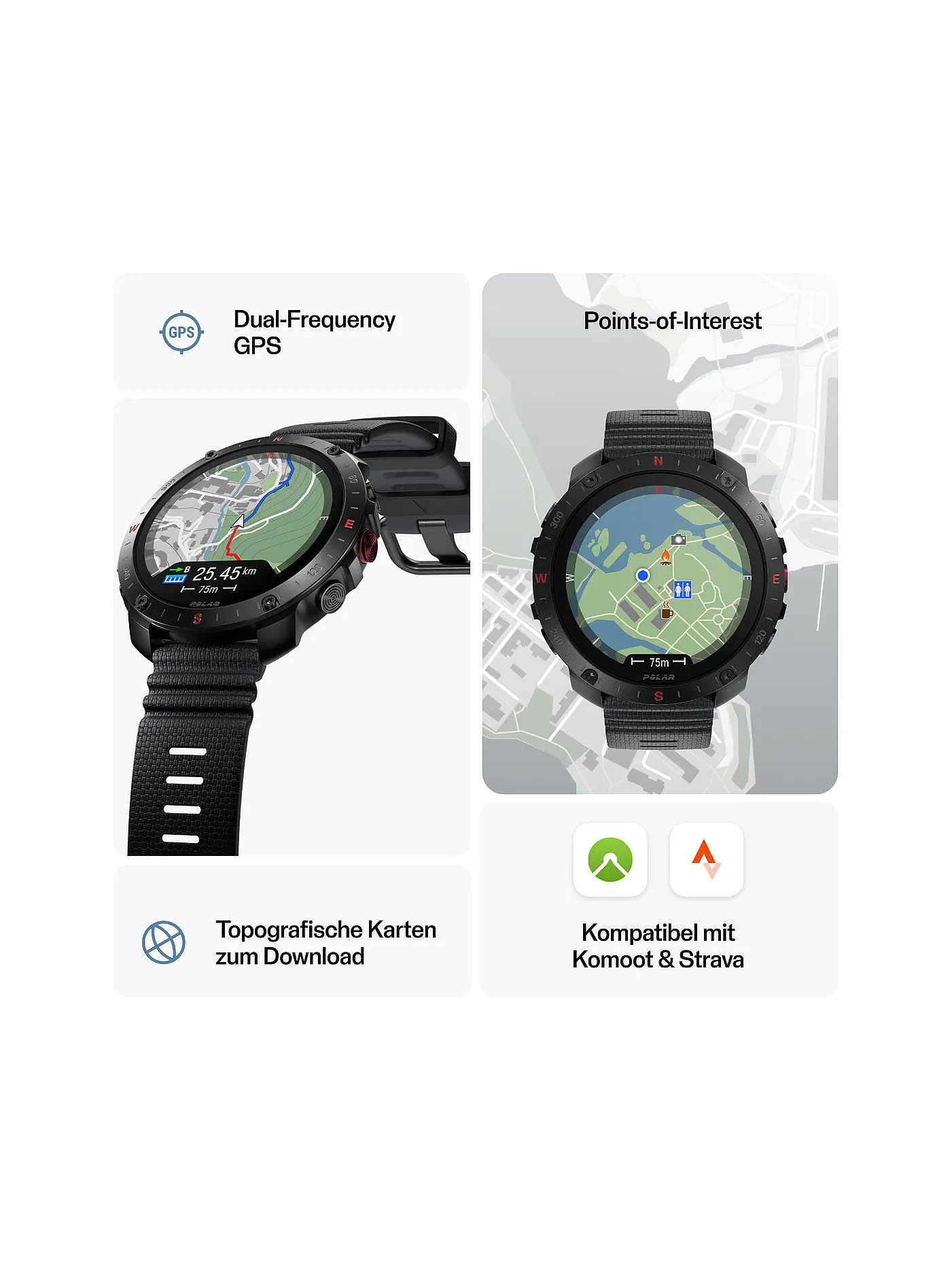 POLAR | Outdoor-Multisportuhr Grit X2 Pro | schwarz