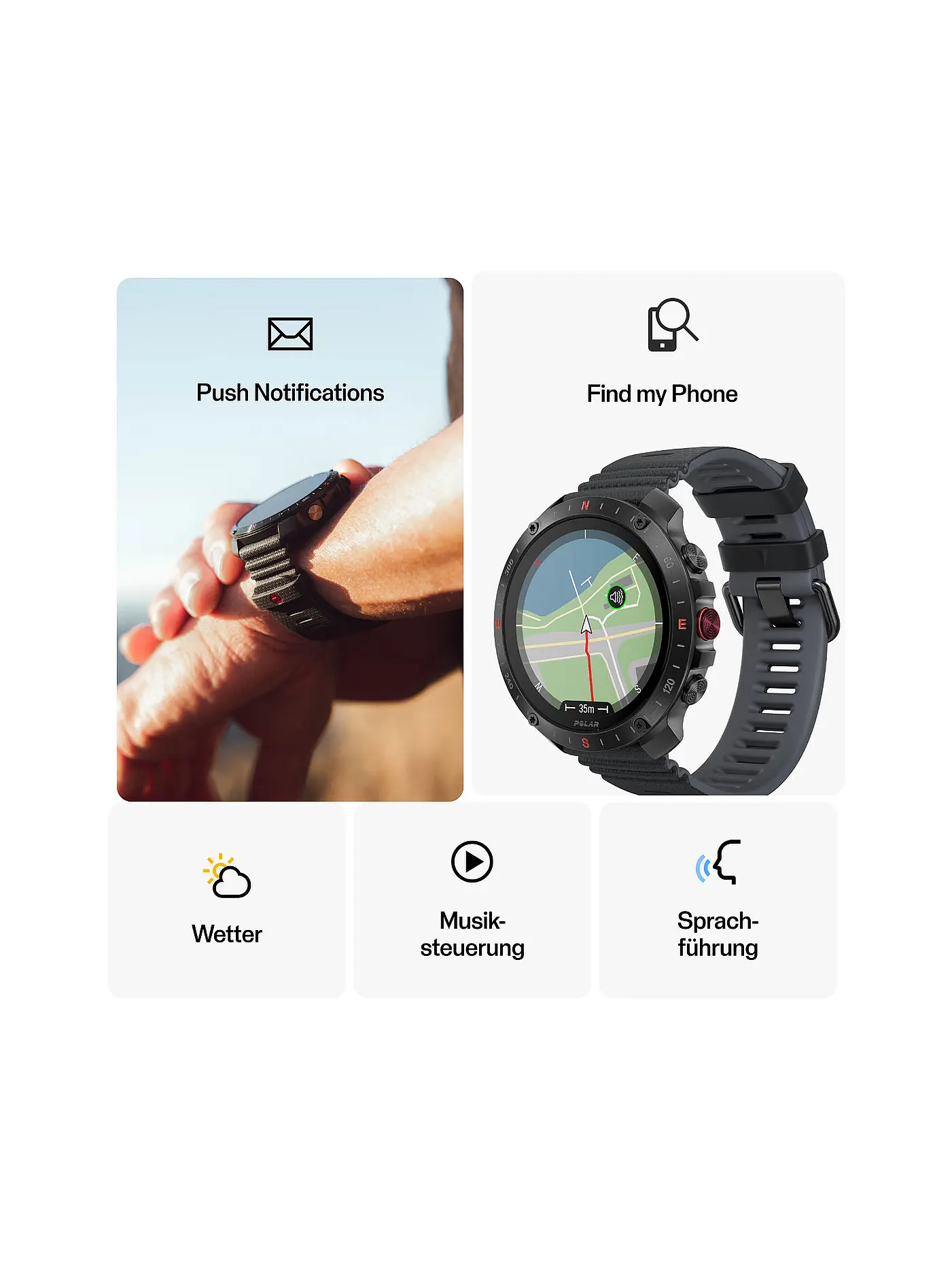 POLAR | Outdoor-Multisportuhr Grit X2 Pro | schwarz