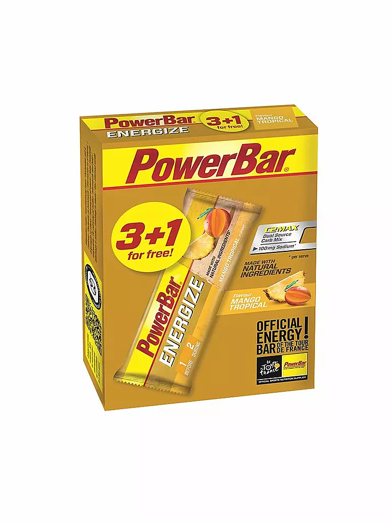 POWER BAR | Multipack Energize Riegel 3+1 Gratis Mango Tropical | keine Farbe