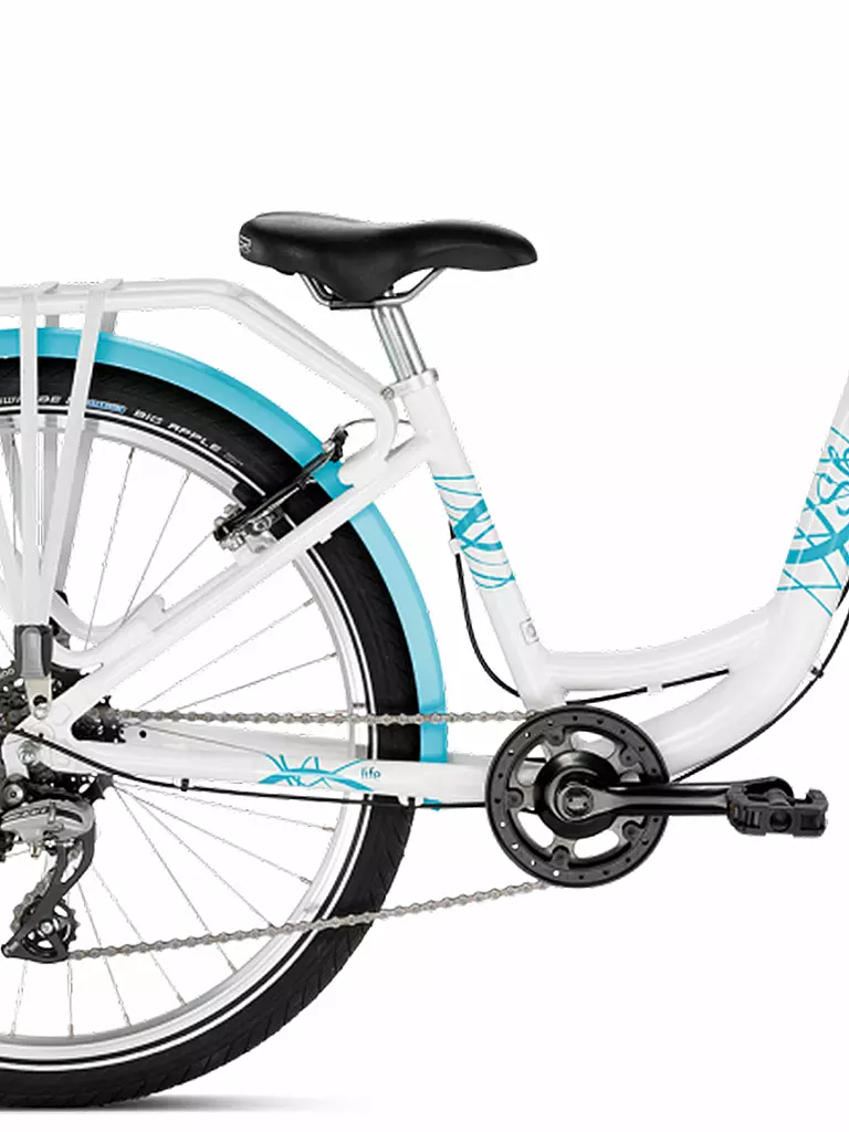 PUKY Mädchen Fahrrad Skyride 24-8 Alu S-Ride light weiss