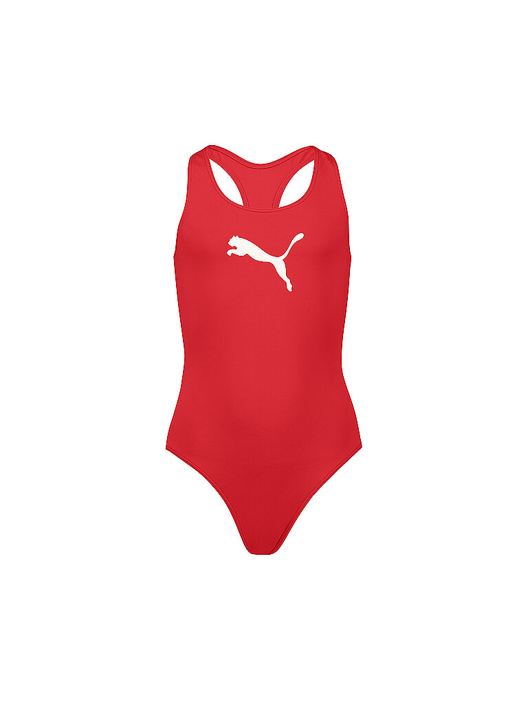 PUMA Mädchen Badeanzug Racerback rot | 128
