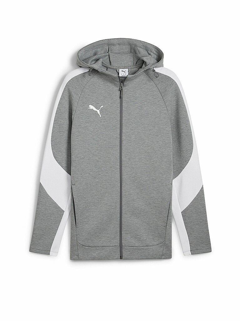 PUMA Herren Kapuzenjacke Teamevostripe grau | M