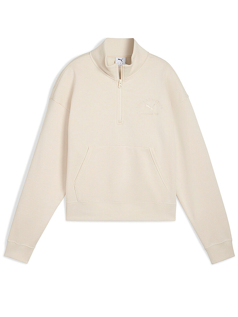 PUMA Damen Sweater Class Comfort Half-Zip creme | M