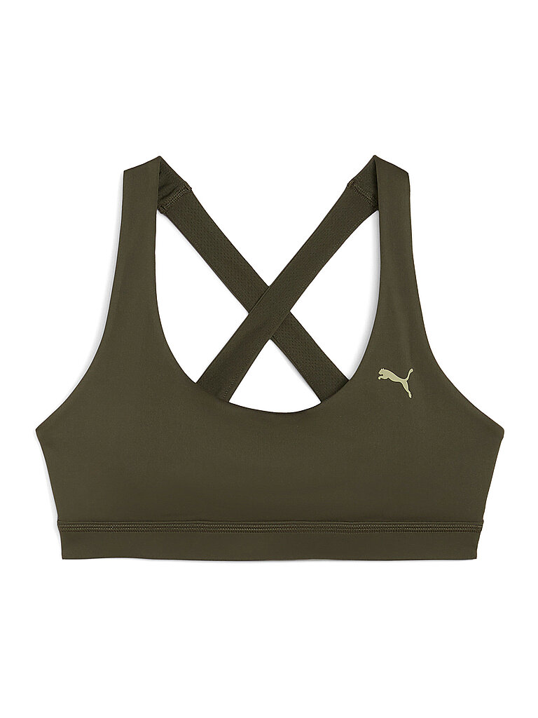 PUMA Damen Sport-BH CLOUDSPUN Medium Support olive | L