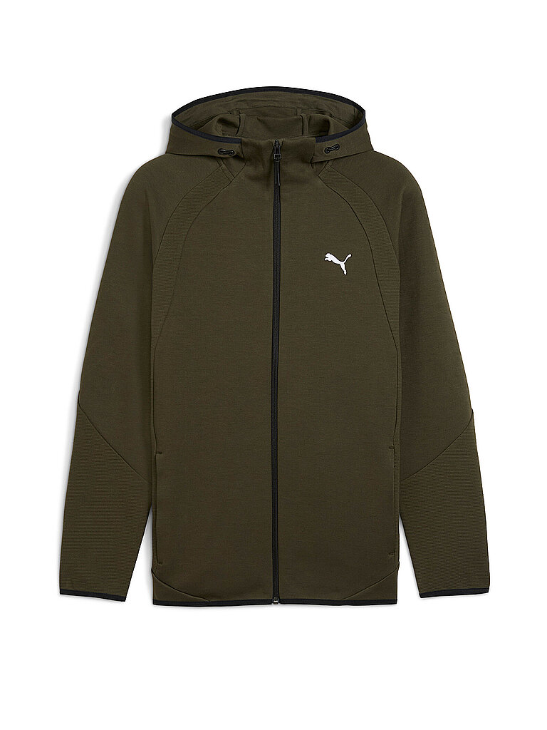 PUMA Herren Kapuzenjacke EVOSTRIPE FZ olive | S