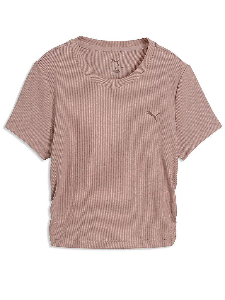 PUMA Damen T-Shirt Cloudspun RIB hellbraun | S