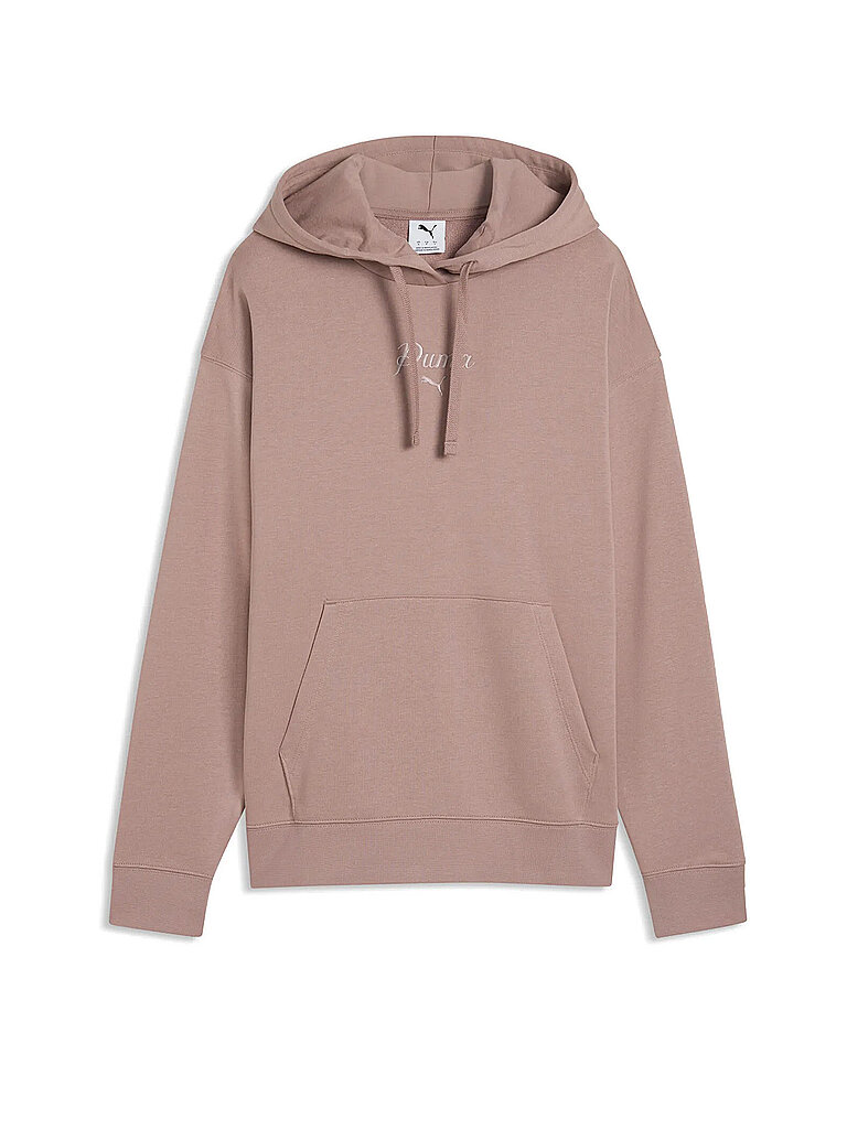 PUMA Damen Hoodie Ess Script Comfort TR hellbraun | L