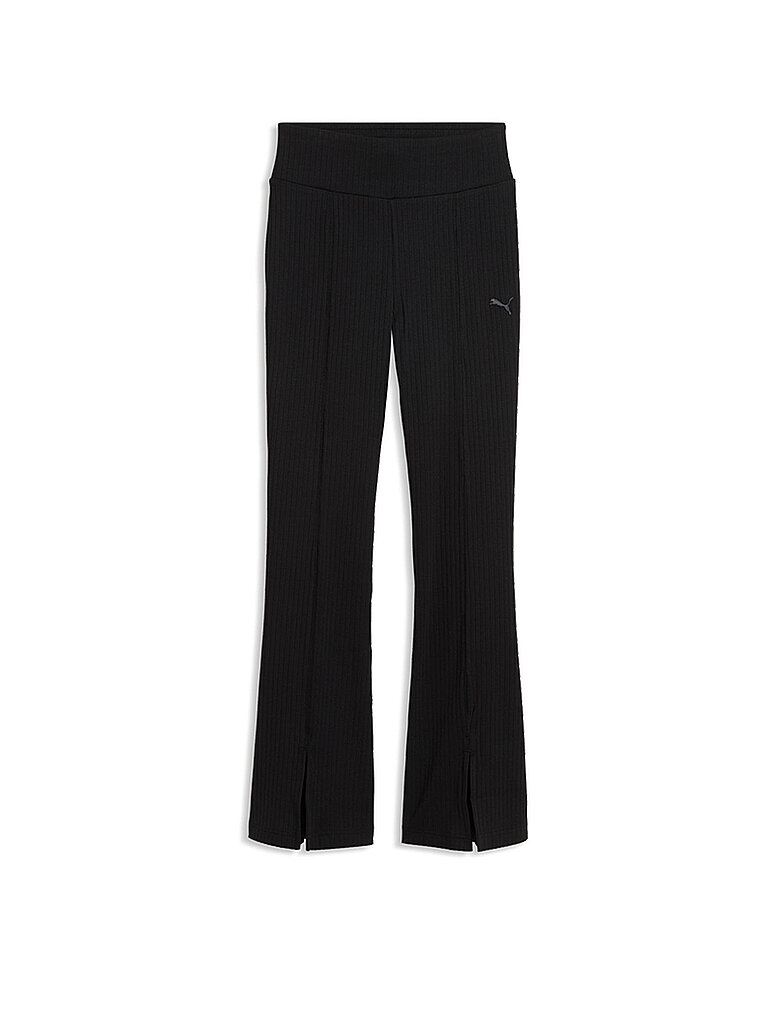 PUMA Damen Jogginghose Her RIB Flared schwarz | L