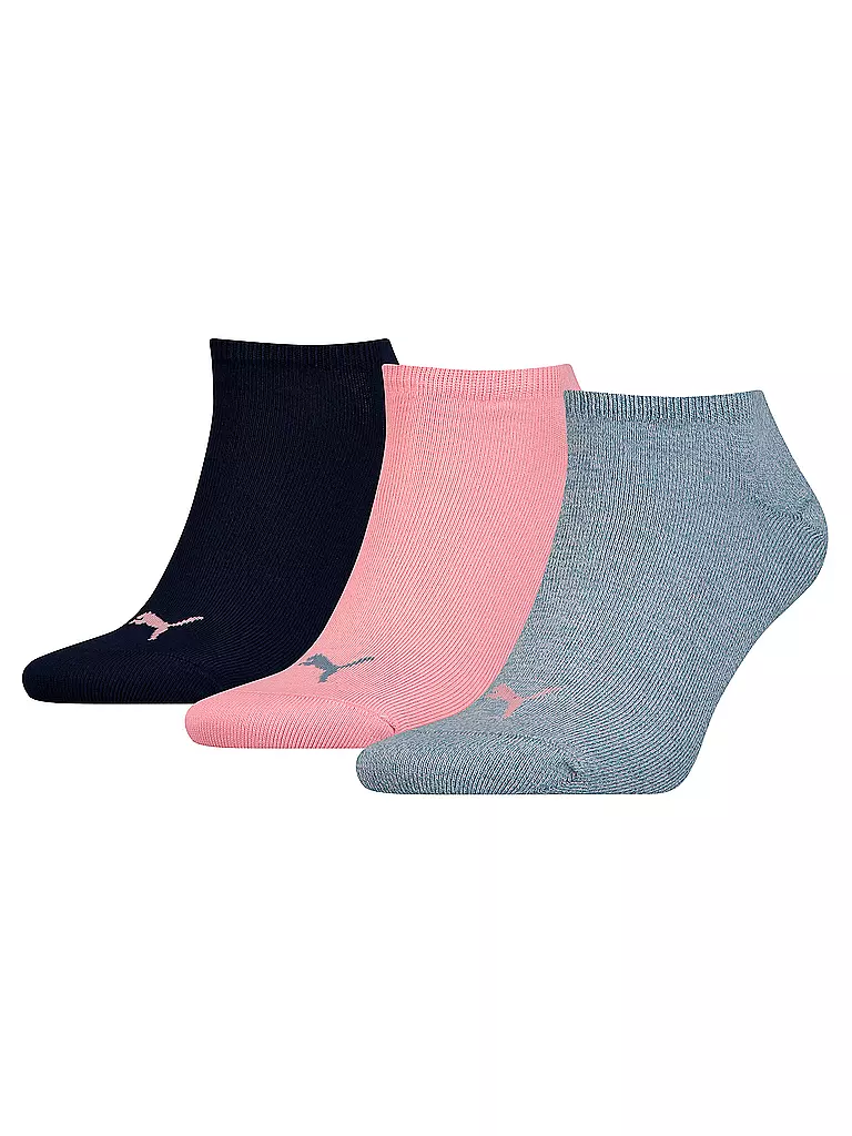 PUMA | Damen 3er Pkg. Sneaker-Socken Invisible | blau