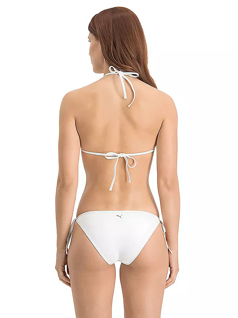 PUMA | Damen Bikinihose mit seitlicher Schnürung | weiß