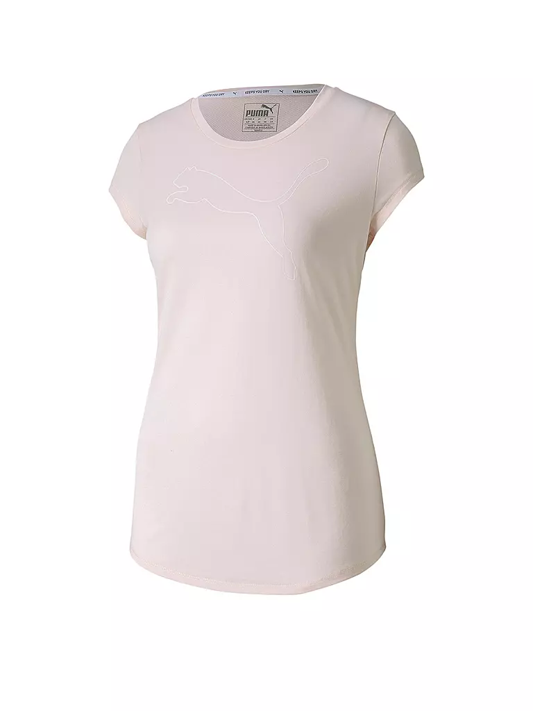 PUMA | Damen Fitness-Shirt Active Logo Heather Tee | rosa