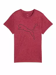 PUMA | Damen Fitnessshirt Essential Heather Logo | rot