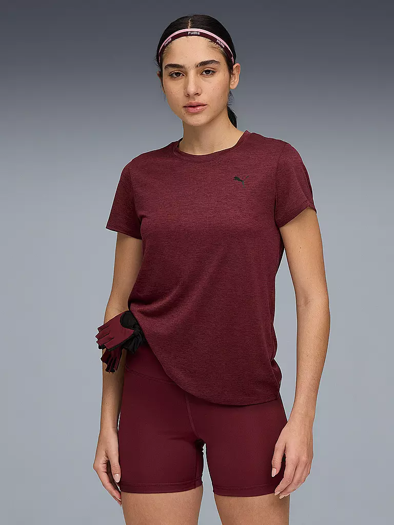 PUMA | Damen Fitnessshirt Essential Heather | beere