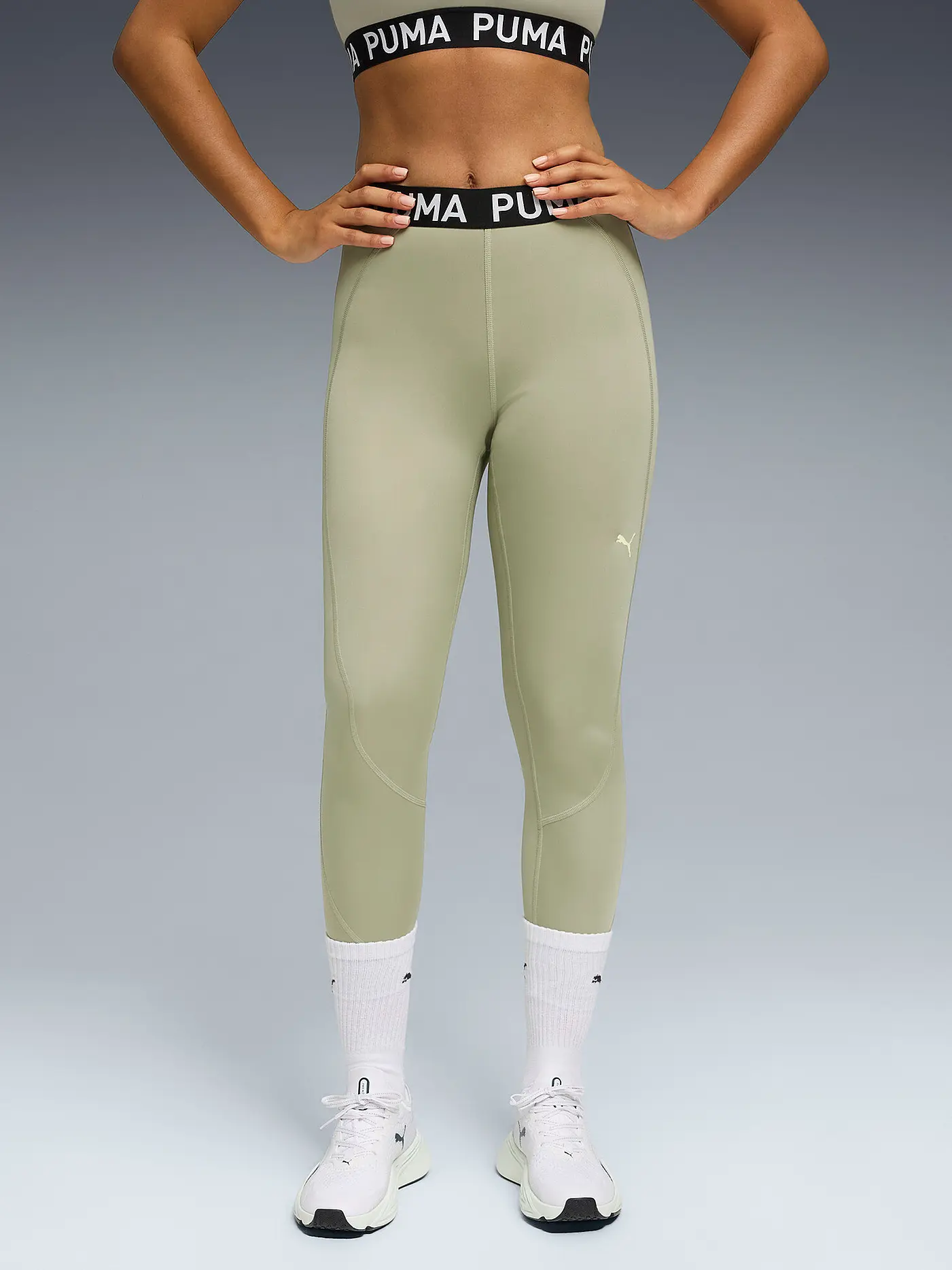 PUMA | Damen Fitnesstank Strong Logo | hellgrün
