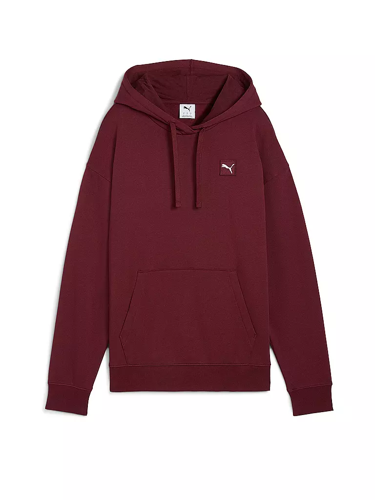 PUMA | Damen Hoodie Elevated Comfort  | dunkelrot