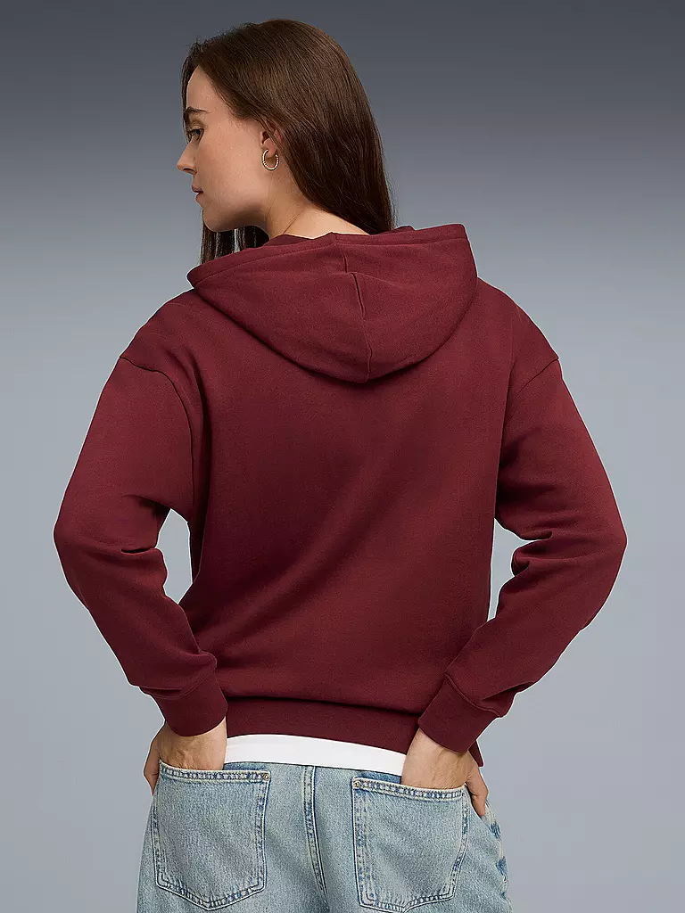 PUMA | Damen Hoodie Elevated Comfort | dunkelrot