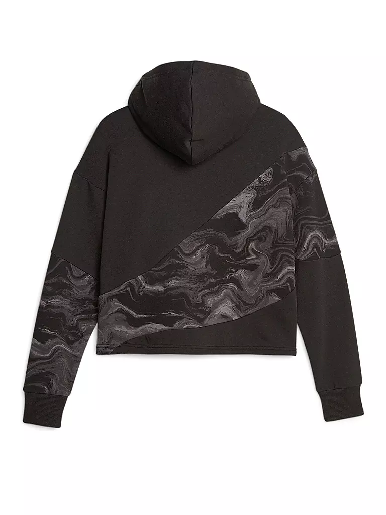 PUMA | Damen Hoodie Power Cat marbleized | schwarz