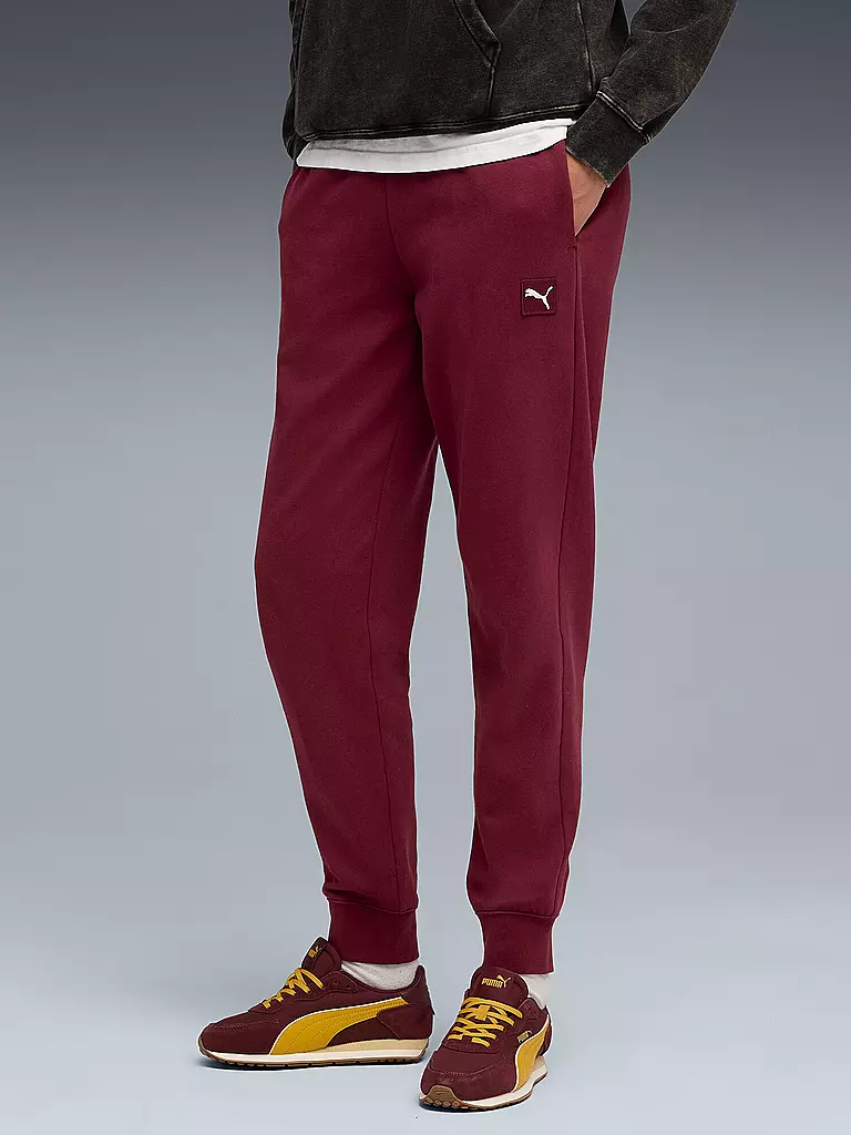 PUMA | Damen Jogginghose  ESS ELEVATED | dunkelrot
