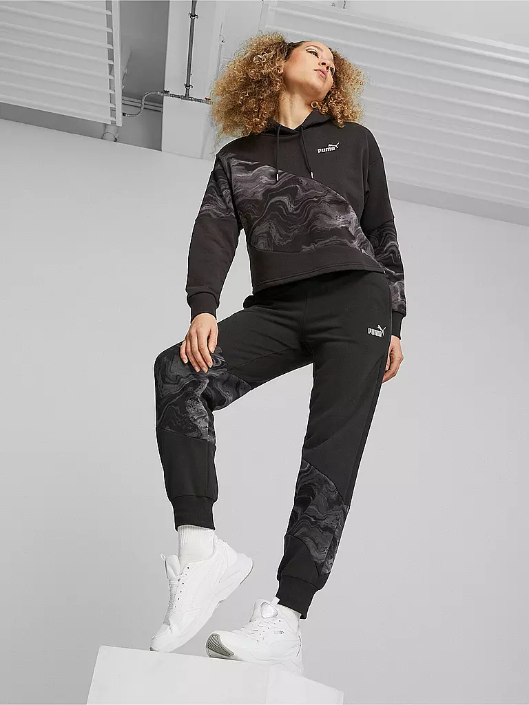 PUMA | Damen Jogginghose Marbleized | schwarz