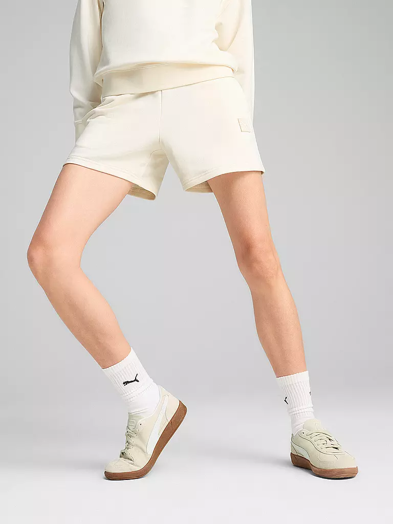 PUMA | Damen Short Elevated Mid-Rise 5inch | creme