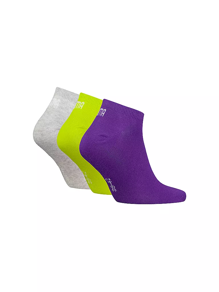 PUMA | Damen Sneaker-Socken Invisible 3er Pkg. | lila
