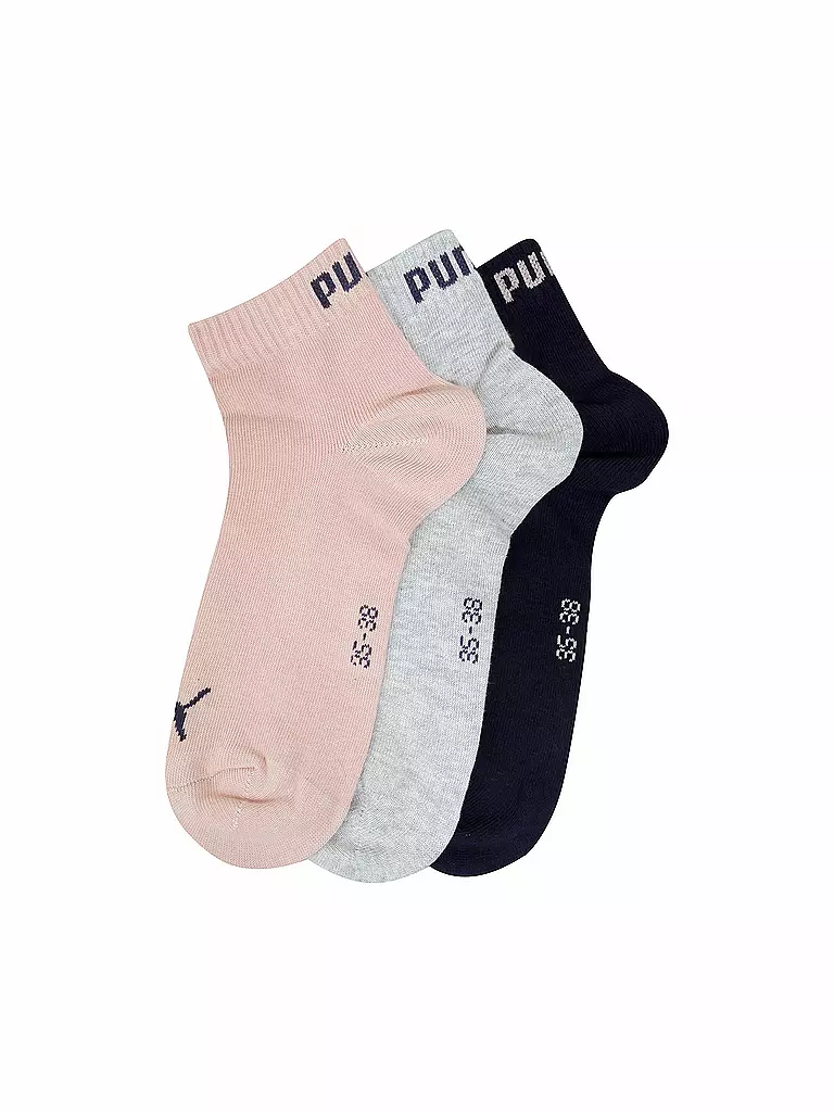 PUMA | Damen Socken Quarter 3er Pack | rosa