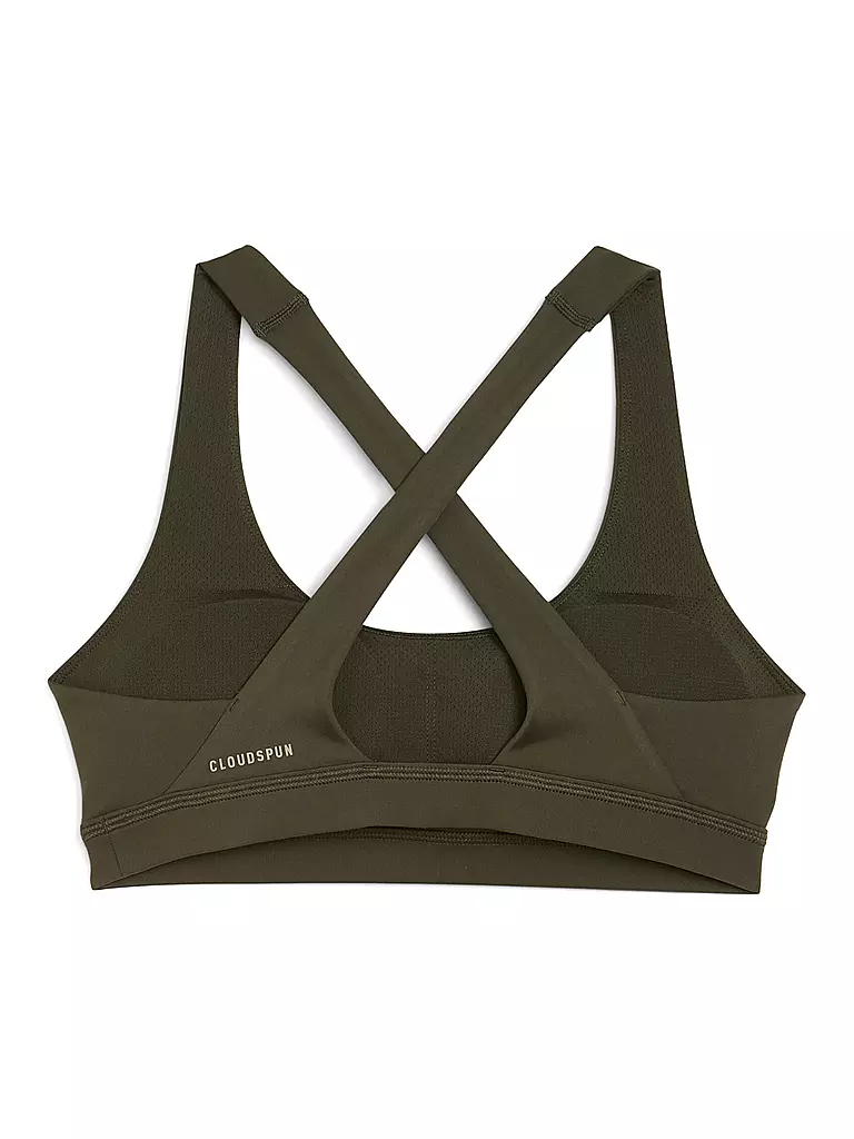 PUMA | Damen Sport-BH CLOUDSPUN Medium Support | olive