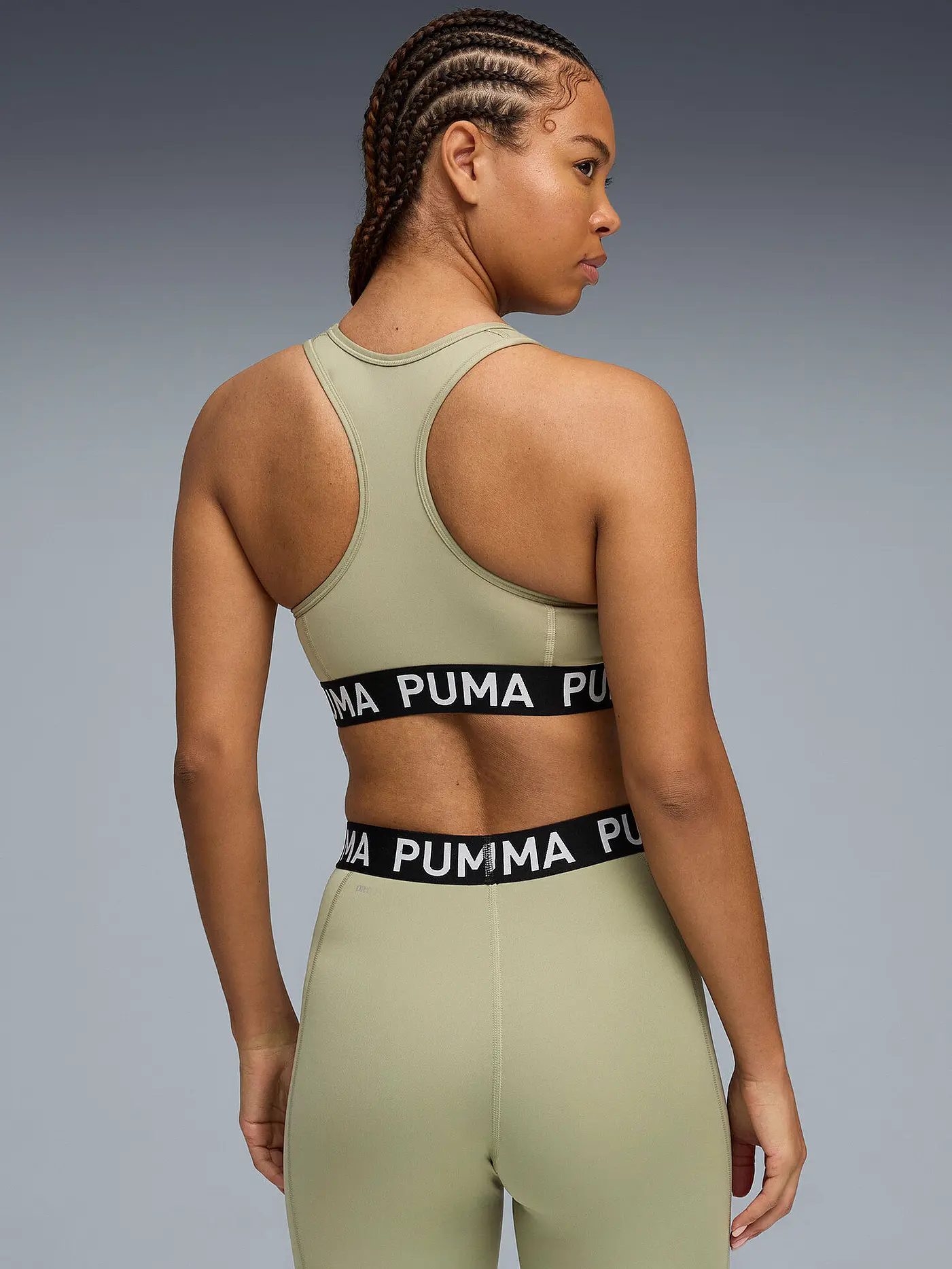PUMA | Damen Sport-BH Keeps Elastic Logo Medium Support | hellgrün